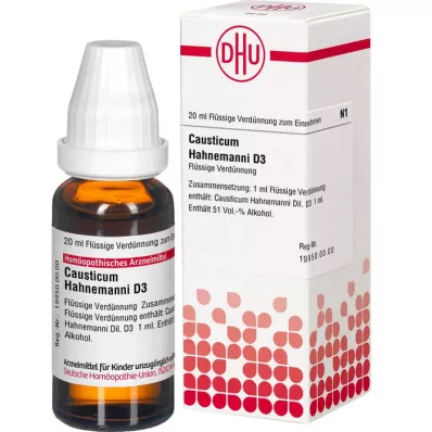 CAUSTICUM HAHNEMANNI D 3 Verdunning, 20 ml