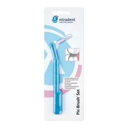 MIRADENT Interd.Pic-Brush Set 1Halt+1Bü.trans.blauw, 1 st