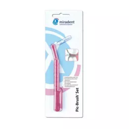 MIRADENT Interd.Pic-Brush Set 1Halt+1Bü.tran.pink, 1 st