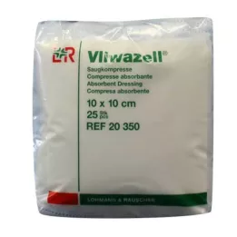 VLIWAZELL Absorberende kompressen niet-steriel 10x10 cm, 25 stuks