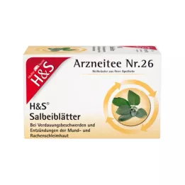 H&S Saliebladeren Theefilterzakjes, 20X1.6 g