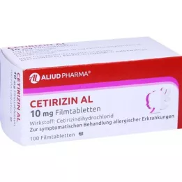 CETIRIZIN AL 10 mg film -gecoate tabletten, 100 st