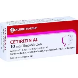 CETIRIZIN AL 10 mg film -gecoate tabletten, 20 st
