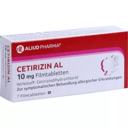 CETIRIZIN AL 10 mg film -gecoate tabletten, 7 st