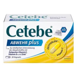 CETEBE ABWEHR plus Vitamine C+Vitamine D3+Zink Caps., 30 stuks
