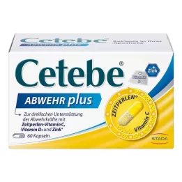 CETEBE ABWEHR plus Vitamine C+Vitamine D3+Zink Caps., 60 stuks