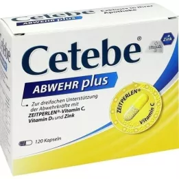 CETEBE ABWEHR plus vitamine C+vitamine D3+Zink Kaps., 120 st