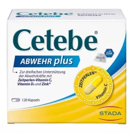 CETEBE ABWEHR plus Vitamine C+Vitamine D3+Zink Caps., 120 stuks
