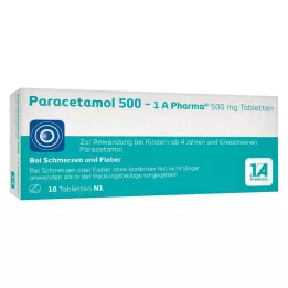 PARACETAMOL 500-1A Pharma-tabletten, 10 stuks