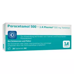 PARACETAMOL 500-1A Pharma-tabletten, 20 stuks