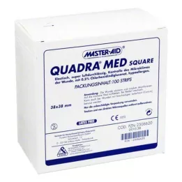QUADRA MED vierkant 38x38 mm Strips Master Aid, 100 stuks