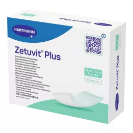 ZETUVIT Plus extra sterk absorberend kompres steriel 10x10 cm, 10 stuks