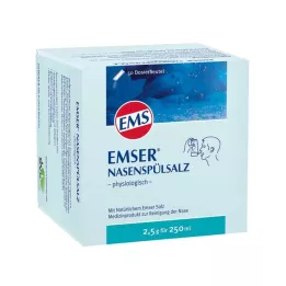 EMSER Neusspoelzout fysiologisch flesje, 50 stuks