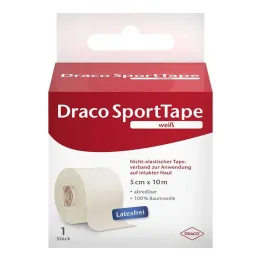 Dracotape verband 10mx5cm wit, 1 stuk