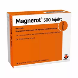 MAGNEROT 500 injectieampullen, 10X5 ml