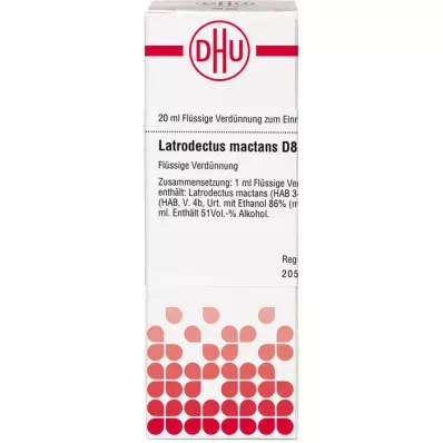 LATRODECTUS mactanen D 8 Verdunning, 20 ml LATRODECTUS mactanen D 8 Verdunning, 20 ml