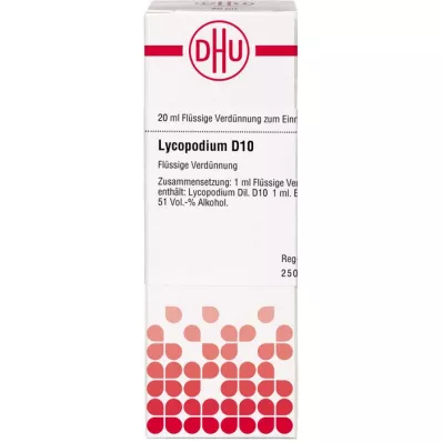 LYCOPODIUM D 10 Verdunning, 20 ml LYCOPODIUM D 10 Verdunning, 20 ml