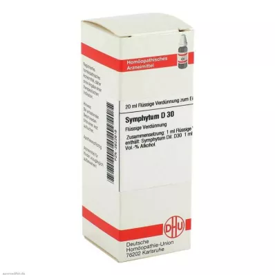SYMPHYTUM D 30 Verdunning, 20 ml SYMPHYTUM D 30 Verdunning, 20 ml