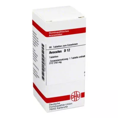AESCULUS D 12 tabletten, 80 stuks AESCULUS D 12 tabletten, 80 stuks