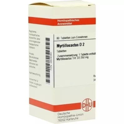 MYRTILLOCACTUS D 2 tabletten, 80 st MYRTILLOCACTUS D 2 tabletten, 80 st