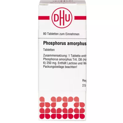 PHOSPHORUS AMORPHUS D 8 tabletten, 80 st