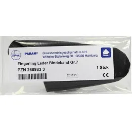 Fingerling leer maat 7 met bak, 1 stuk
