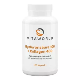 HYALURONSÄURE 100+Collageen 400 capsules, 120 stuks