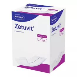 ZETUVIT Absorberende kompressen steriel 10x10 cm, 25 stuks