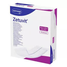 ZETUVIT Absorberende kompressen steriel 20x20 cm, 15 stuks