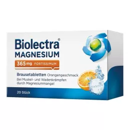 BIOLECTRA Magnesium 365 mg fortissimum Sinaasappel, 20 stuks