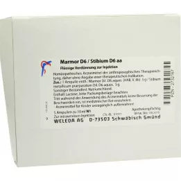 MARMOR D 6/Stibium D 6 aa ampullen, 5X10 ml