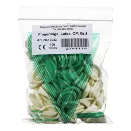 FINGERLING Latex OP Maat 5, 100 stuks