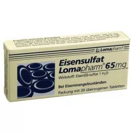 EISENSULFAT Lomapharm 65 mg omhulde tabletten, 20 stuks