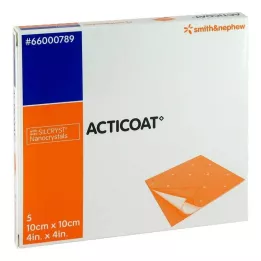 ACTICOAT 10x10 cm antimicrobiële wondverband, 5 stuks
