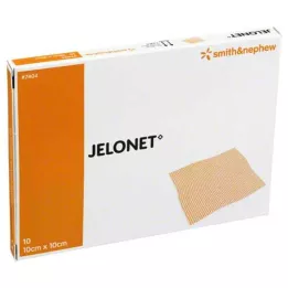 JELONET Paraffinegaas 10x10 cm steriel, 10 stuks