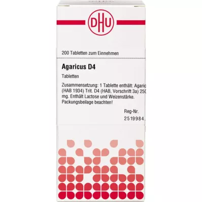 AGARICUS D 4 tabletten, 200 st