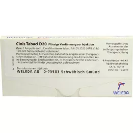 CINIS TABACI D 20 ampullen, 8X1 ml