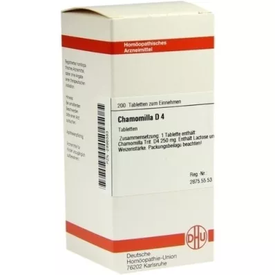 Chamomilla D 4 Tabletten, 200 st Chamomilla D 4 Tabletten, 200 st
