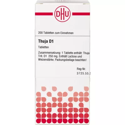 THUJA d 1 tabletten, 200 st