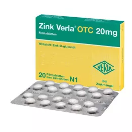 ZINK VERLA OTC 20 mg filmomhulde tabletten, 20 stuks