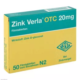 ZINK VERLA OTC 20 mg filmomhulde tabletten, 50 stuks