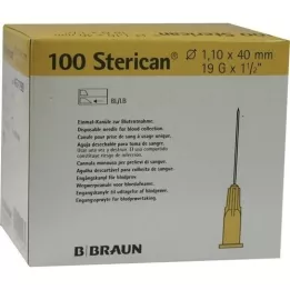 STERICAN Cannulas 19 GX1 1/2 1.1x40 mm, 100 st
