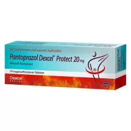 PANTOPRAZOL Dexcel Protect 20 mg maagsapresistente tabletten, 14 stuks