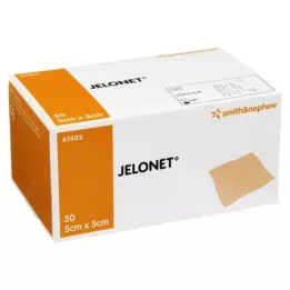 JELONET Paraffinegaas 5x5cm steriele peelpack, 50 stuks