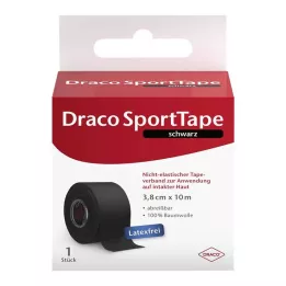 DRACO TAPEVERBAND 3,8 cm x 10 m zwart, 1 stuk