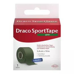 DRACO TAPEVERBAND 3,8 cmx10 m groen, 1 stuk