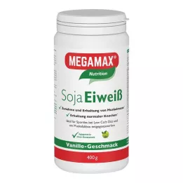 MEGAMAX Soja-eiwit Vanillepoeder, 400 g