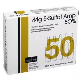 MG 5 Sulfaat AMP. 50% Infusieoplossing Concentraat, 5 st