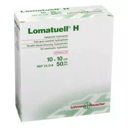 LOMATUELL H Zalf tule 10x10 cm steriel, 50 stuks