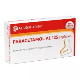 PARACETAMOL AL 125 zuigelingenzetpillen, 10 stuks